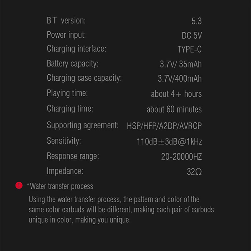 SABBAT Wireless Earbuds BT5.3 Earphone Lightweight and Ergonomic Design Semi-In-Ear Stereo Noise Cancelling Long Endurance Suitable for All Ear Types - Image 3
