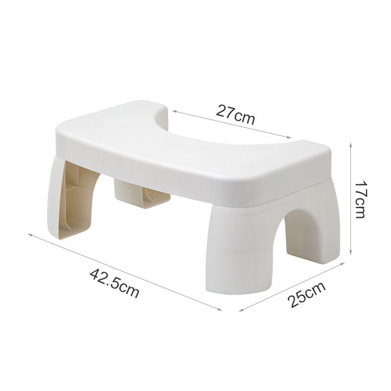 Generic Toilet Toilet Stool Squatting Stool Thickened Non-slip Pit Stool Foot Stool Toilet Foot Stool White combination [pp material] 
