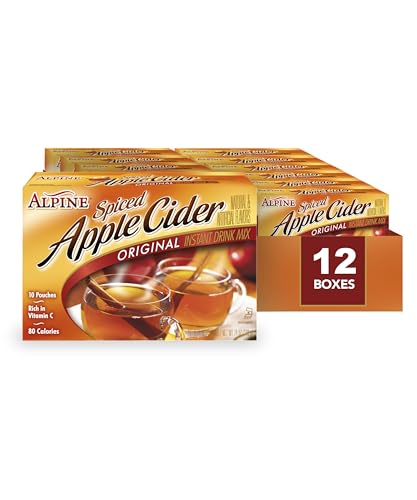 Alpine Original Spiced Apple Cider Instant Drink Mix, Rich in Vitamin C and Low Calorie, 0.74 Oz Pouch (Pack of 120) - Image 2