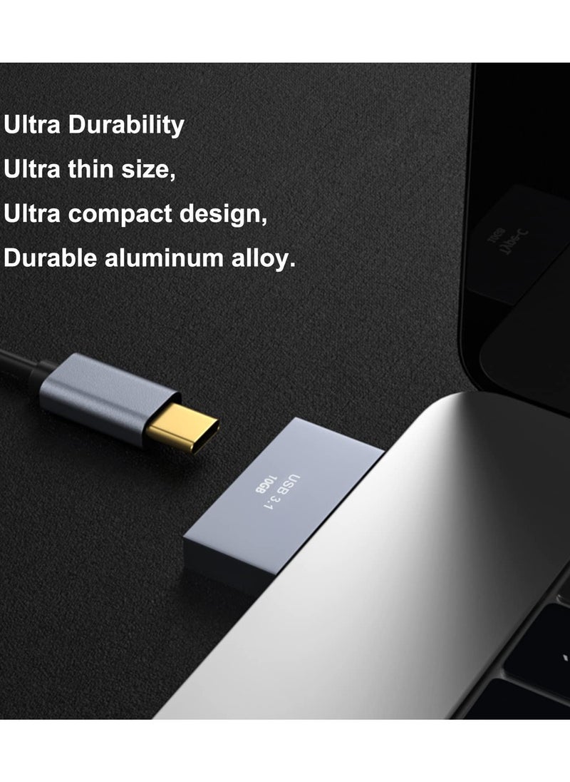 SYOSI - USB C Adapter fit for MacBook, Thunderbolt 3 to Dual USB 3.1 Hub, Type C to USB C and USB A Extender Support PD 100W 10Gbps Compatible with MacBook Pro or Air, USB C Adapter fit for MacBook ,2 Pack - Image 1