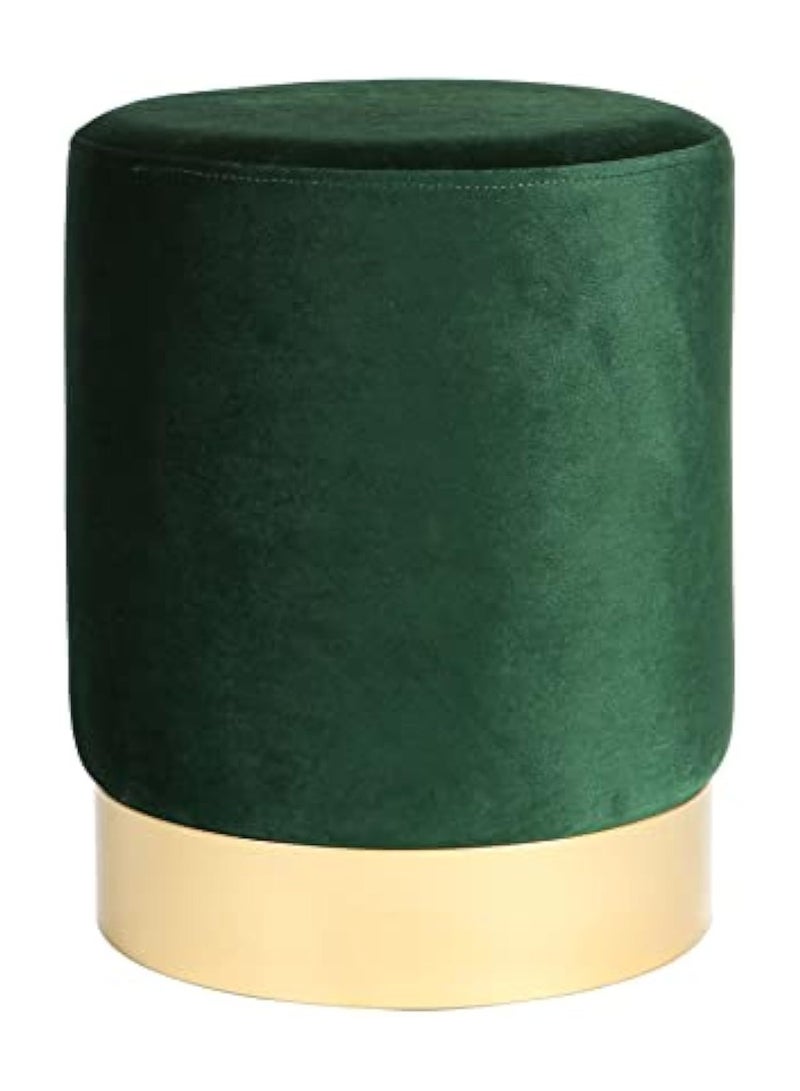 MAPLE HOME DECORATION Maple Home Modern Round Ottoman Accent multifunctional Gold Plating Base Velvet Upholstered Footrest Mushroom Stool Soft Padded Seat Vanity Chairs Make-up Living Room Bedroom Patio Furniture  - Image 2
