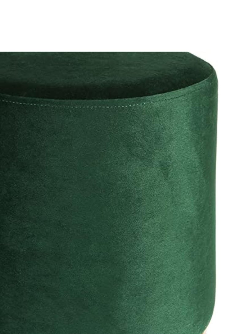 MAPLE HOME DECORATION Maple Home Modern Round Ottoman Accent multifunctional Gold Plating Base Velvet Upholstered Footrest Mushroom Stool Soft Padded Seat Vanity Chairs Make-up Living Room Bedroom Patio Furniture  - Image 3
