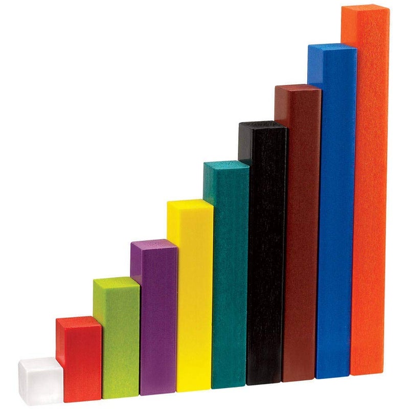 hand2mind Foam Cuisenaire Rods Introductory Set Fraction Bars Montessori Number Rods Counting Blocks Math Manipulatives Math Teacher Supplies Kindergarten Homeschool Supplies Set of 74 - Image 2