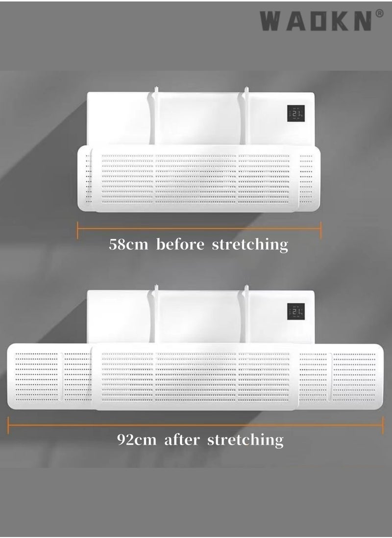 WAOKN Adjustable Airflow Deflector Wind Shield for Split Air Conditioners Split Ac Adjustable Flow Deflector Preventing Ac From Blowing Directly, For Home Office Retractable Ac Windshield  - Image 5