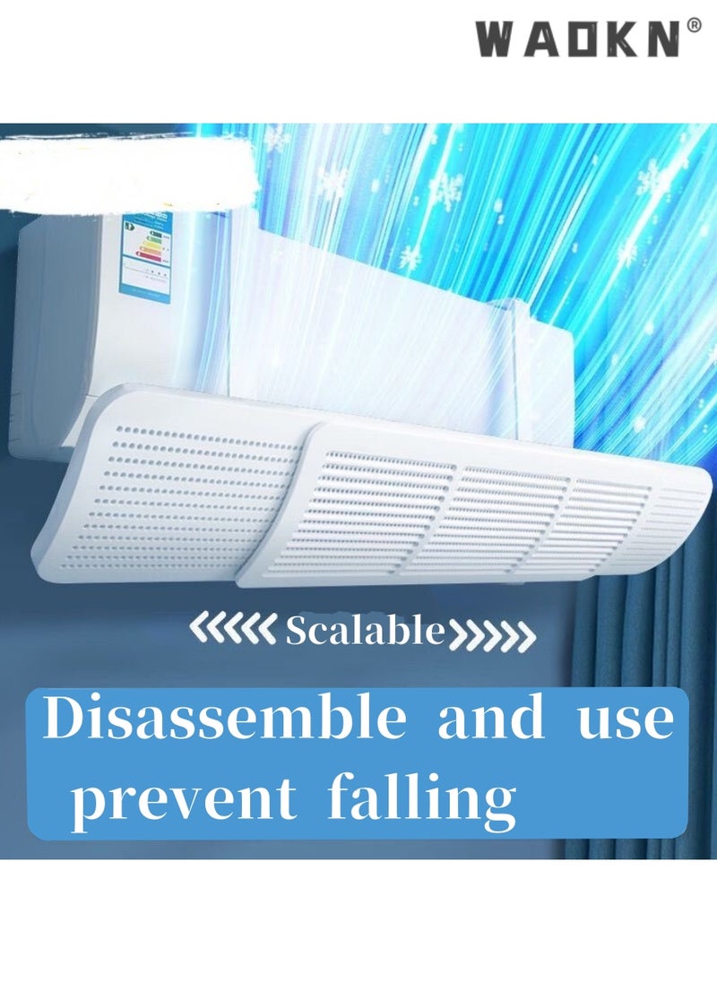 WAOKN Adjustable Airflow Deflector Wind Shield for Split Air Conditioners Split Ac Adjustable Flow Deflector Preventing Ac From Blowing Directly, For Home Office Retractable Ac Windshield  - Image 2