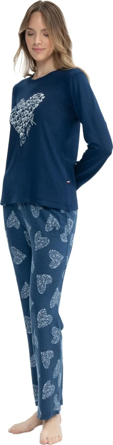 يو اس بولو اسن Women's Heart Printed Pajama Set