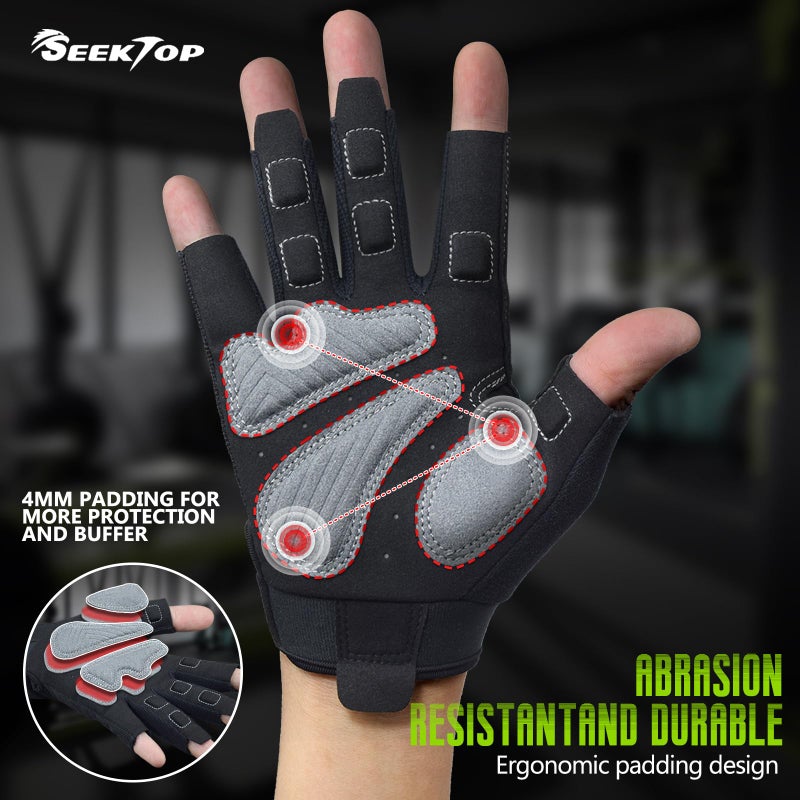 Seektop Workout Gloves for Men and Women, Weight Lifting Gloves with Full Protection, Excellent Grip, Gym, Breathable Exercise Gloves for Weightlifting, Fitness, Training - Image 3