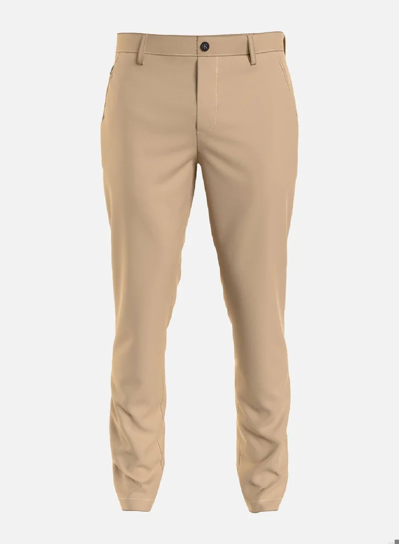 Calvin Klein Jeans Men's Slim Stretch Chino Pants - Cotton, Beige