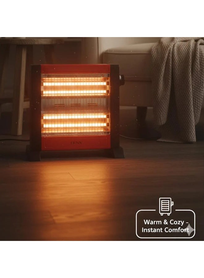 Denx 1200W Electric Heater, Fast Heating, Safe and Easy to Transport DX 2636 - Image 3