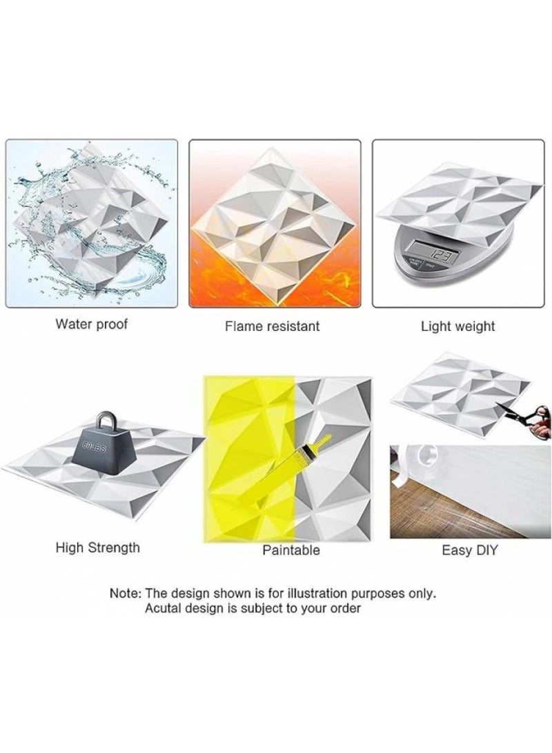 عام 3D لوحة الحائط pvc 3D خلفية ثلاثية الأبعاد جدار الديكور الداخلي ، ورق الحائط (16 حزمة) ، 30*30cm - Image 3