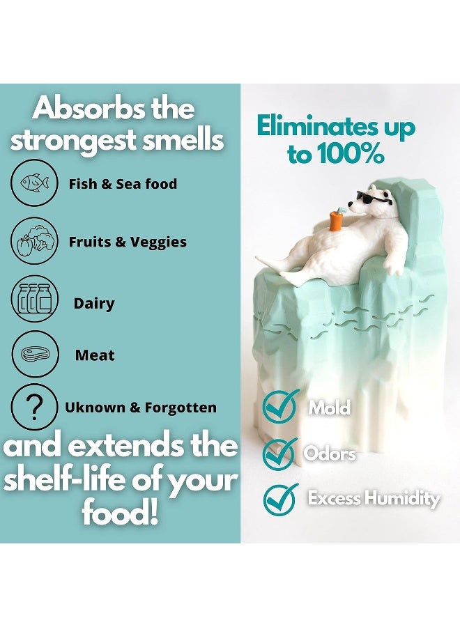 Xforto Joe Snow Fridge Baking Soda Deodorizer - Baking Soda Container | Baking Soda for Fridge and Freezer Odor Eliminator | Baking Soda Fridge Deodorizer - Image 2