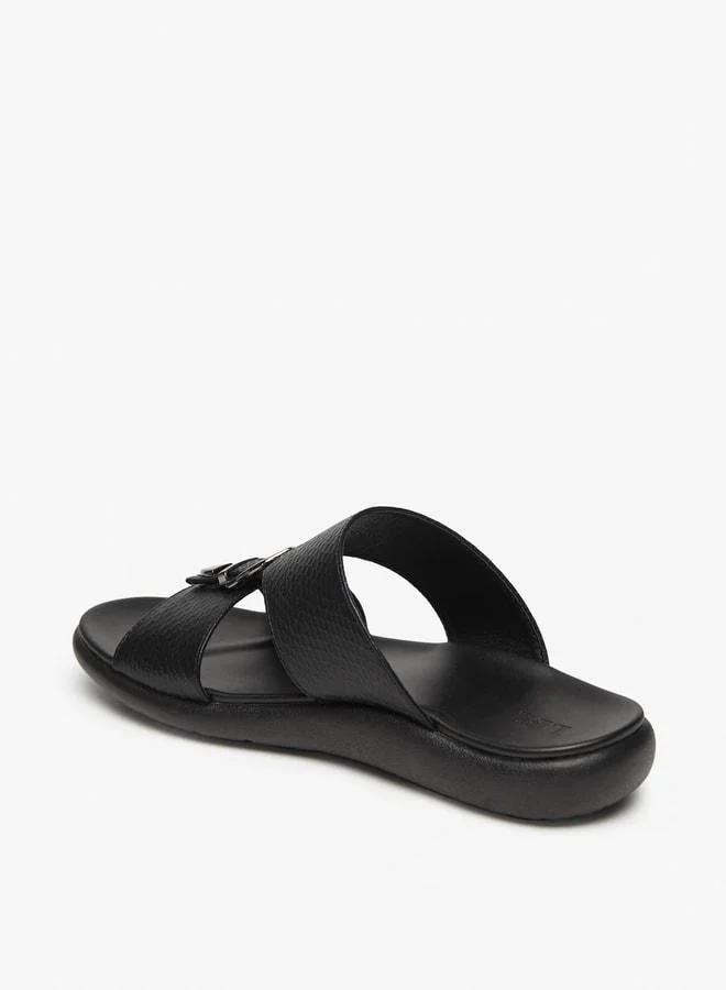 LBL by Shoexpress Men's Textured Slip-On Sandal with Buckle Detail Ramadan Collection