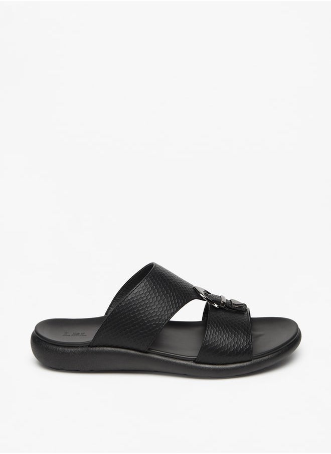 LBL by Shoexpress Men's Textured Slip-On Sandal with Buckle Detail Ramadan Collection  - Image 1