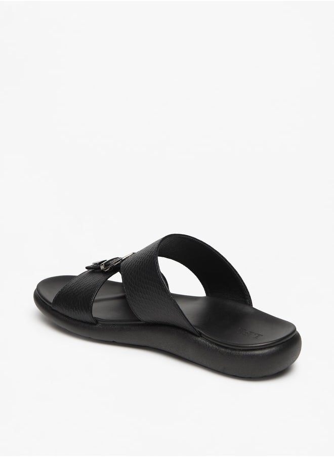 LBL by Shoexpress Men's Textured Slip-On Sandal with Buckle Detail Ramadan Collection  - Image 2