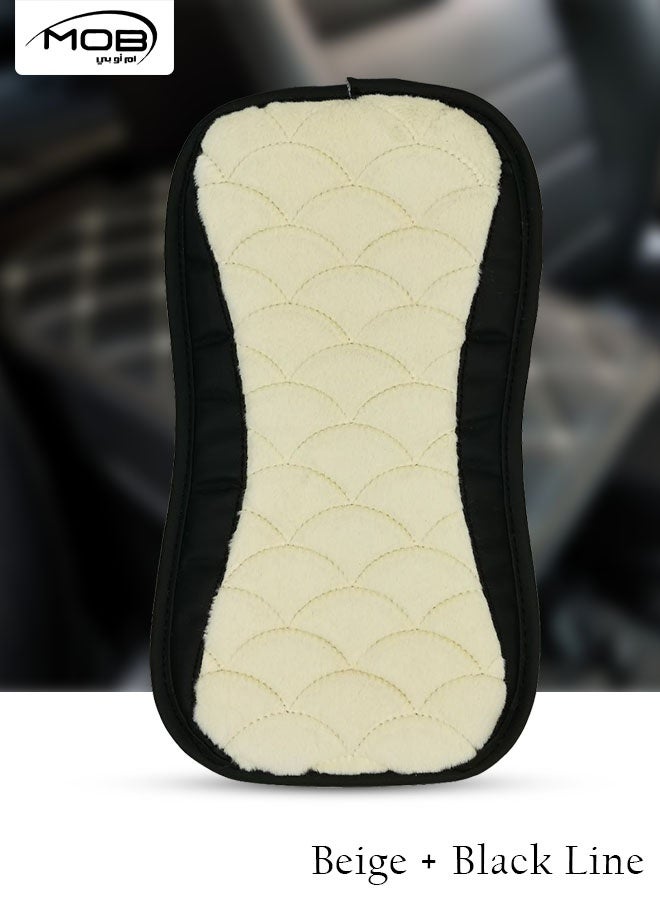 موب وسادة مسند ذراع السيارة: دعم ناعم للمرفق من الإسفنج الذكي (Memory Foam)، غطاء للكونسول الوسطي، مقاوم للتآكل، ومناسب لجميع السيارات. - Image 3