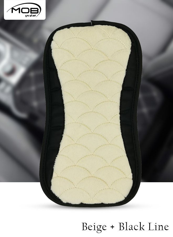 موب وسادة مسند ذراع السيارة: دعم ناعم للمرفق من الإسفنج الذكي (Memory Foam)، غطاء للكونسول الوسطي، مقاوم للتآكل، ومناسب لجميع السيارات. - Image 1
