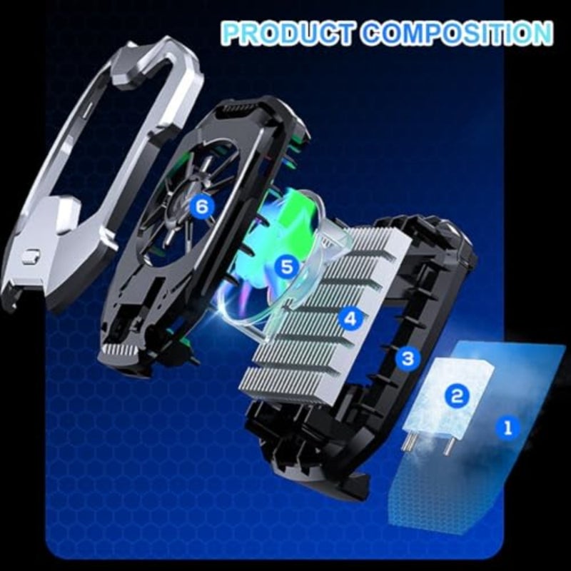Phone Coolers Mobile Gaming Radiator with Even Heat Distribution Live Streaming - Image 4