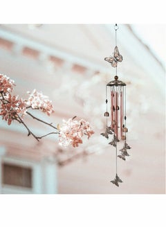Generic Butterfly Wind Chimes, Wind Chimes for Outside with 4 Aluminum Tubes and 6 Bells  - Image 3