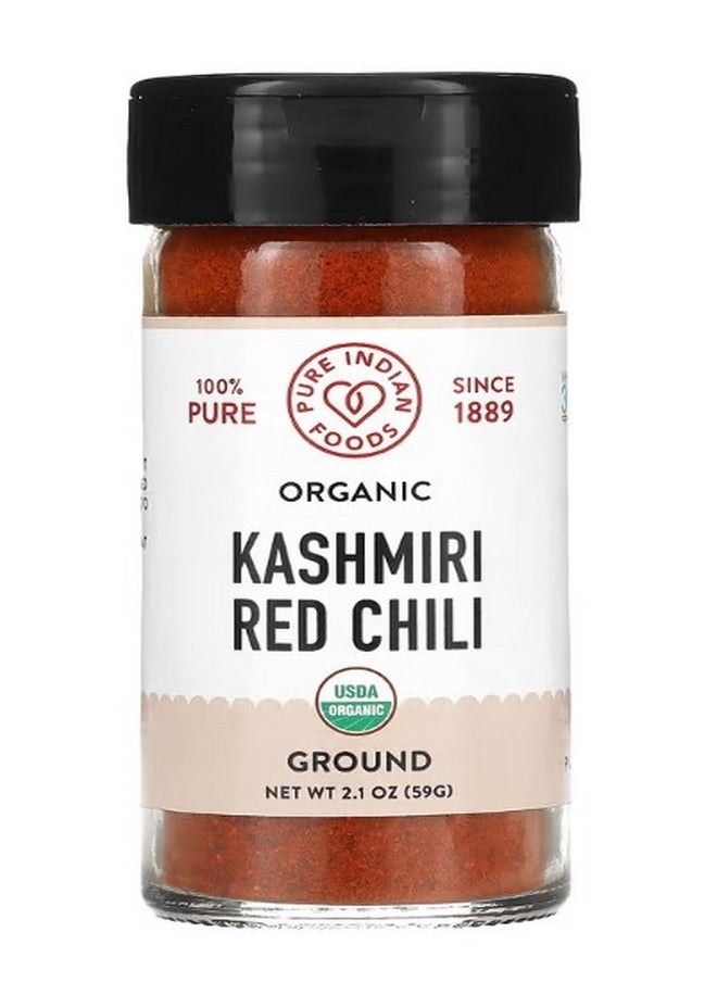Pure Indian Foods Organic Kashmiri Red Chili Ground 2.1 oz 59 g  - Image 1