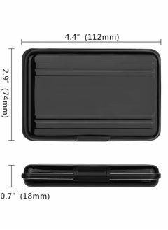 Excefore Micro SD Card Holder Case, Waterproof SD Card Storage Box Memory Card Case Holder Box with 8 Slots Aluminum Shock Resistant Carrying Box Holder for SD SDHC MMC Micro SD TF Cards (Black)  - Image 4