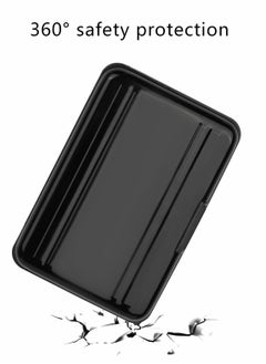 Excefore Micro SD Card Holder Case, Waterproof SD Card Storage Box Memory Card Case Holder Box with 8 Slots Aluminum Shock Resistant Carrying Box Holder for SD SDHC MMC Micro SD TF Cards (Black)  - Image 5
