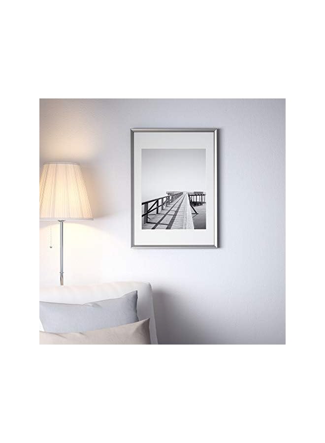 The Bros إطار، 50x70 سم، لون فضي - Image 2