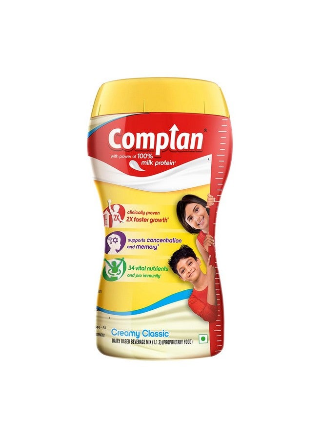 Complan Complan Nutrition Drink Powder for Children, Creamy Classic Flavour, 500 g Jar | Nutrition drink for kids with protein & 34 vital nutrients  - Image 1