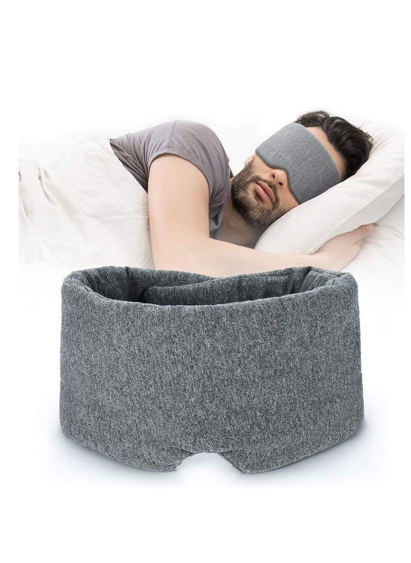 Excefore - Handmade Cotton Sleep Mask Blackout ,Comfortable Breathable Eye Mask for Sleeping Adjustable Blinder Blindfold Airplane with Travel Pouch,Best Night Companion Eyeshade for Women Men Kid - Image 1