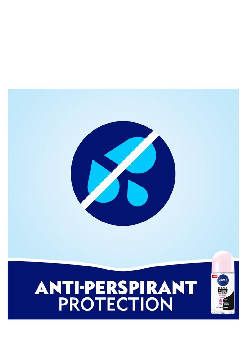 نيفيا 3 عبوات من نيفيا مزيل عرق رول للنساء الأسود والأبيض غير مرئي واضح 50 مل - Image 5