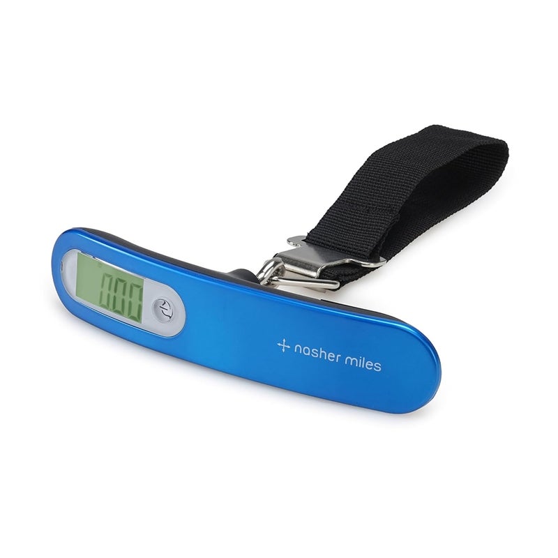 nasher miles Weight Machine for Luggage - 50 kg capacity, Steel body - Digital Portable Electronic Luggage Weighing Scale for home, travel, flights, bags (Blue,50 kg) - Image 1