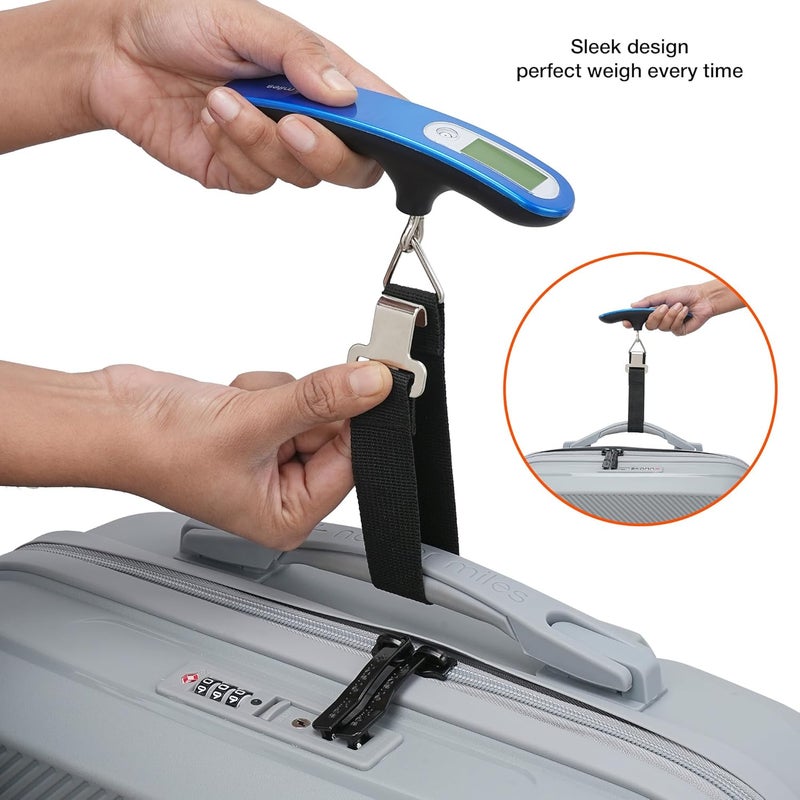 nasher miles Weight Machine for Luggage - 50 kg capacity, Steel body - Digital Portable Electronic Luggage Weighing Scale for home, travel, flights, bags (Blue,50 kg) - Image 4