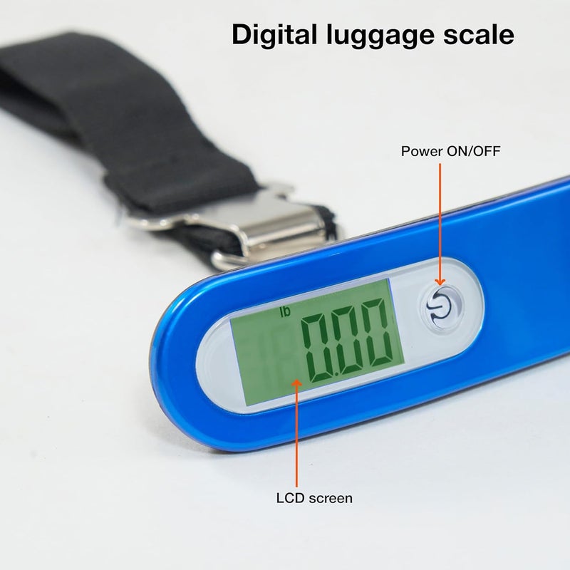 nasher miles Weight Machine for Luggage - 50 kg capacity, Steel body - Digital Portable Electronic Luggage Weighing Scale for home, travel, flights, bags (Blue,50 kg) - Image 3