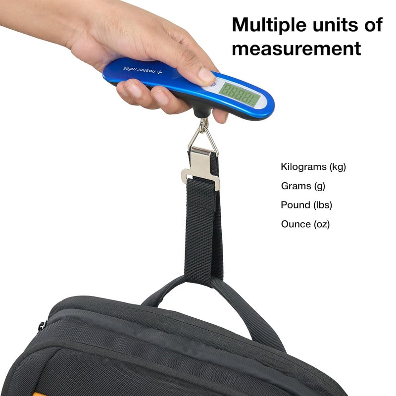 nasher miles Weight Machine for Luggage - 50 kg capacity, Steel body - Digital Portable Electronic Luggage Weighing Scale for home, travel, flights, bags (Blue,50 kg) - Image 5