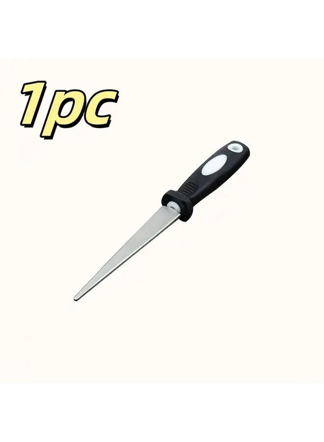 Black Diamond Coated Sharpening File Dual Sided Flat Curved For Scissors Knives - Image 1