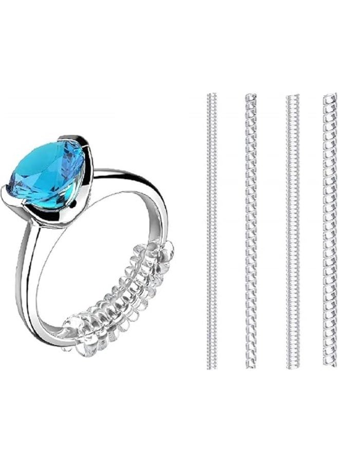 Spaceshoop Size Adjuster for Loose Rings Invisible Guard Clip Transparent Silicone Sizer Tightener Resizer 4 Pack - Image 5