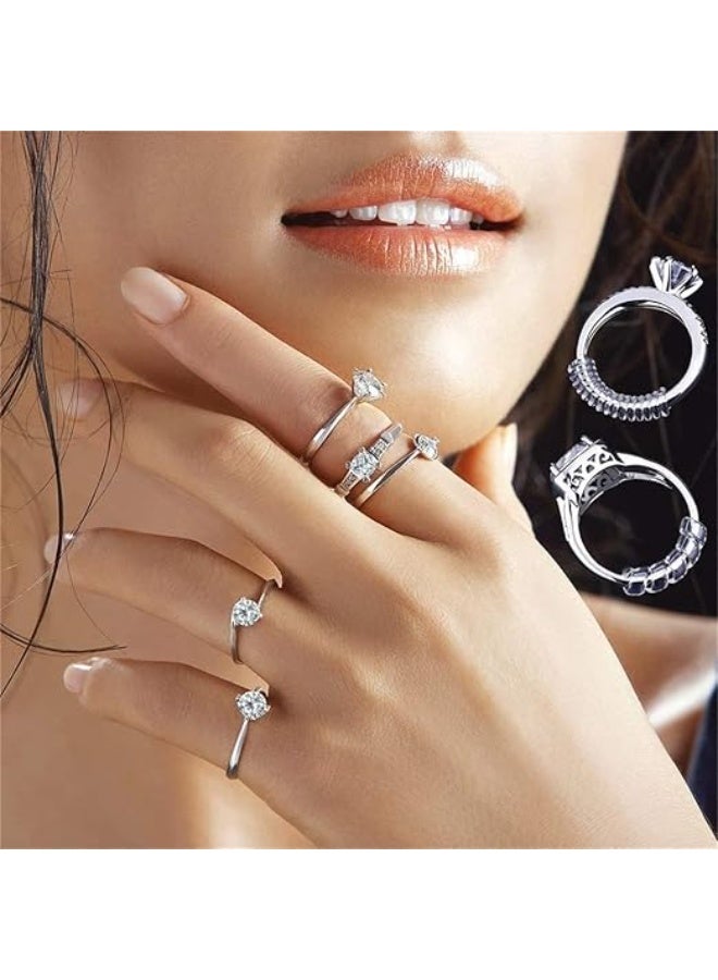 Spaceshoop Size Adjuster for Loose Rings Invisible Guard Clip Transparent Silicone Sizer Tightener Resizer 4 Pack - Image 3