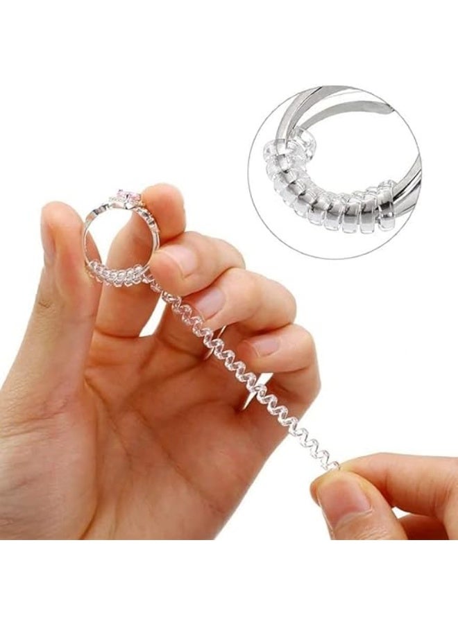 Spaceshoop Size Adjuster for Loose Rings Invisible Guard Clip Transparent Silicone Sizer Tightener Resizer 4 Pack - Image 2