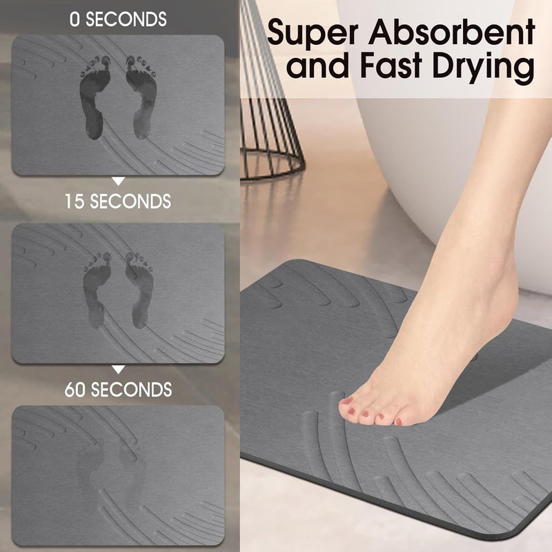 ZIKIBL Stone Bath Mat Diatomaceous Earth Mat - Image 2