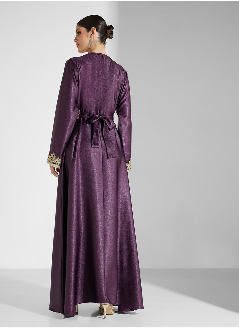hayas closet Flared Sleeve Belted  Moroccan Dress  - Image 2