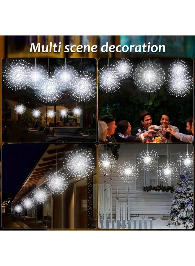 300 مصباح LED، 8 أوضاع، أضواء الألعاب النارية الشمسية الملونة للخارج، تصميم انفجار نجمي، ديكور حدائق - Image 5