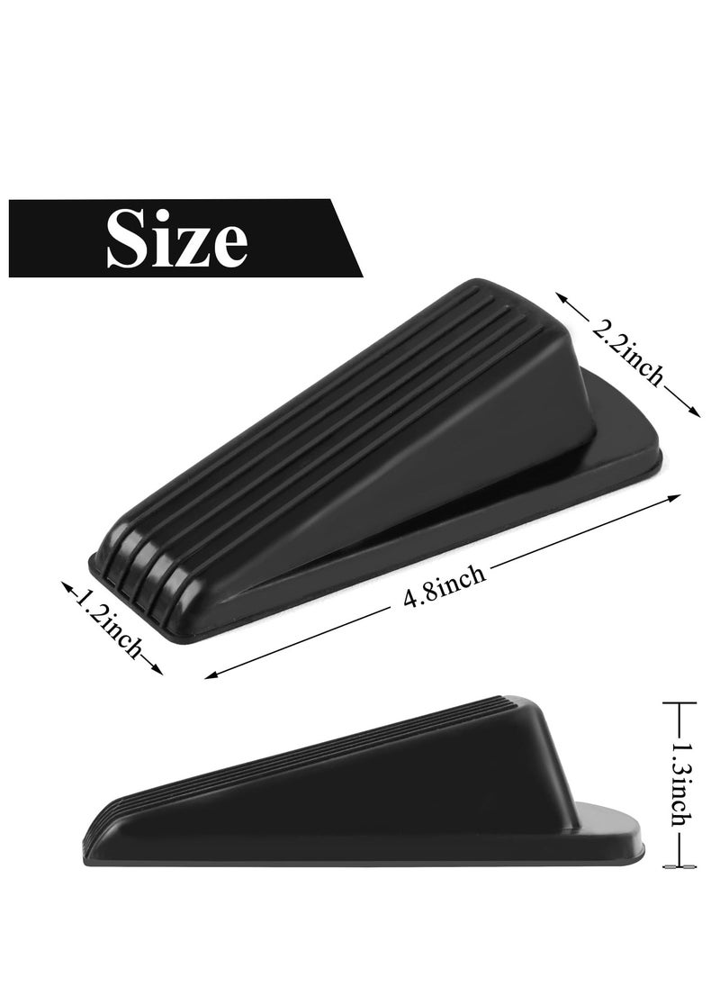 Generic 4 Pack Door Stoppers for Bottom of Door, Door Stops, Rubber Door Stopper Wedge, Sturdy Stackable Door Stops for Floor  - Image 2