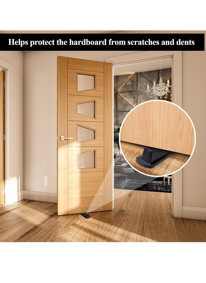 Generic 4 Pack Door Stoppers for Bottom of Door, Door Stops, Rubber Door Stopper Wedge, Sturdy Stackable Door Stops for Floor  - Image 4