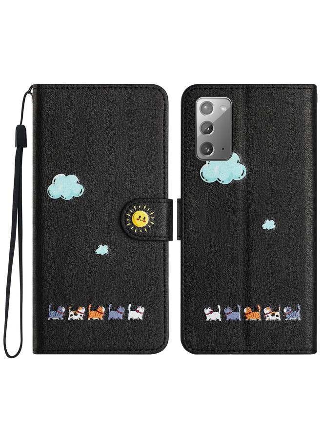 S-TOP Case For Samsung Galaxy Note20 Cartoon Cats Leather Phone Case - Image 1