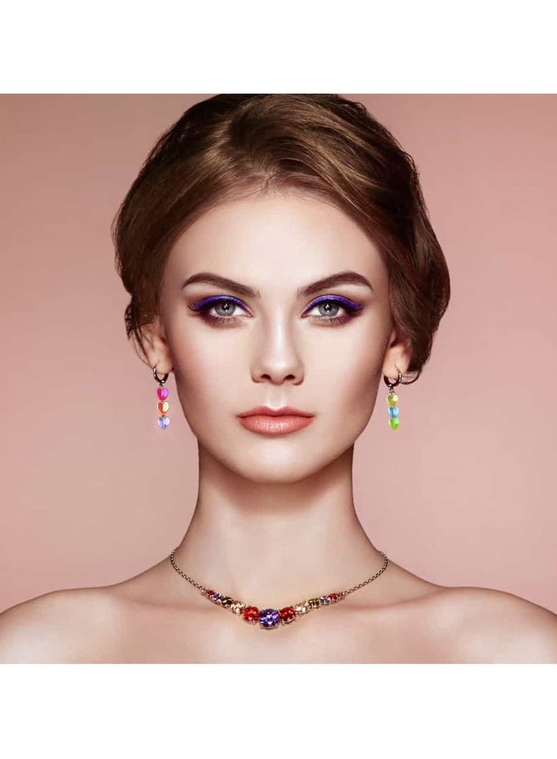 SOLARAE 400 Pcs Acrylic Heart Shape Beads for Jewelry Making, Colorful Loose Beads for DIY Craft Bracelet Necklace Earring Keychain Mini Colorful Heart Beads (8 Colors) - Image 2