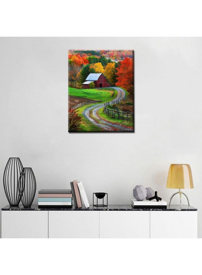 Tucocoo Native America Farmhouse Framed Paint by Numbers for Adult Kids Beginner Wooden House Painting Kit 16x20 inche Acrylic Autumn Mountain Forest Arts Craft Bedroom Decor Landscape Paintwork(DIY Frame) - Image 3