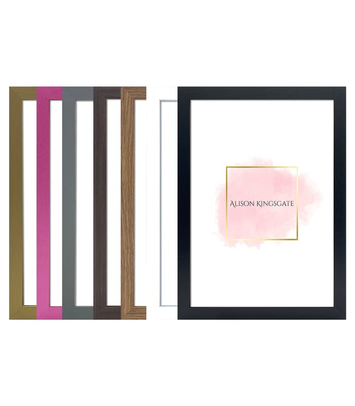 Alison Kingsgate Elegant Sleek Oak A3 Frame Size 297 x 42cm  Flat Classic Design Oak A3 Picture Frame with Safe Perspex Front  Wall Hanging Hooks  British Handmade Dcor Frames