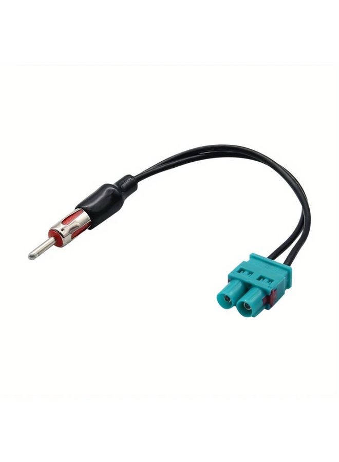 1pc Dual Male Fakra To Din Male Car Radio Antenna Audio Cable Adapter Dab Cb - Image 5