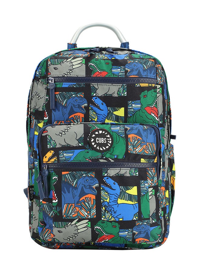 CUBS Dinosaur Print Waterproof Kids 36L Backpack with zip closure Ideal for 8-15 years age group, Compatible with 15" Laptop - Image 1
