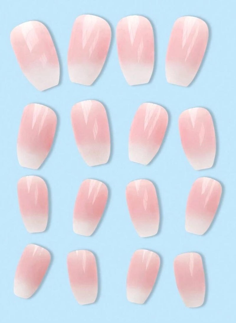 Tuline Gradient pink jelly nails, 24 pieces - Image 2