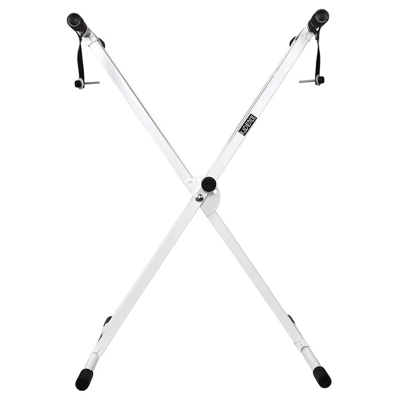 Kadence حامل بيانو قابل للتعديل مزدوج X قوي مع أحزمة قفل، NK13-3kg مزدوج مدعوم. (أبيض) - Image 2
